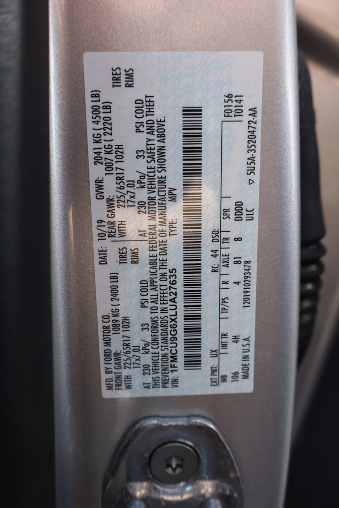 Certified 2020 Ford Escape SE AWD/4WD image 29