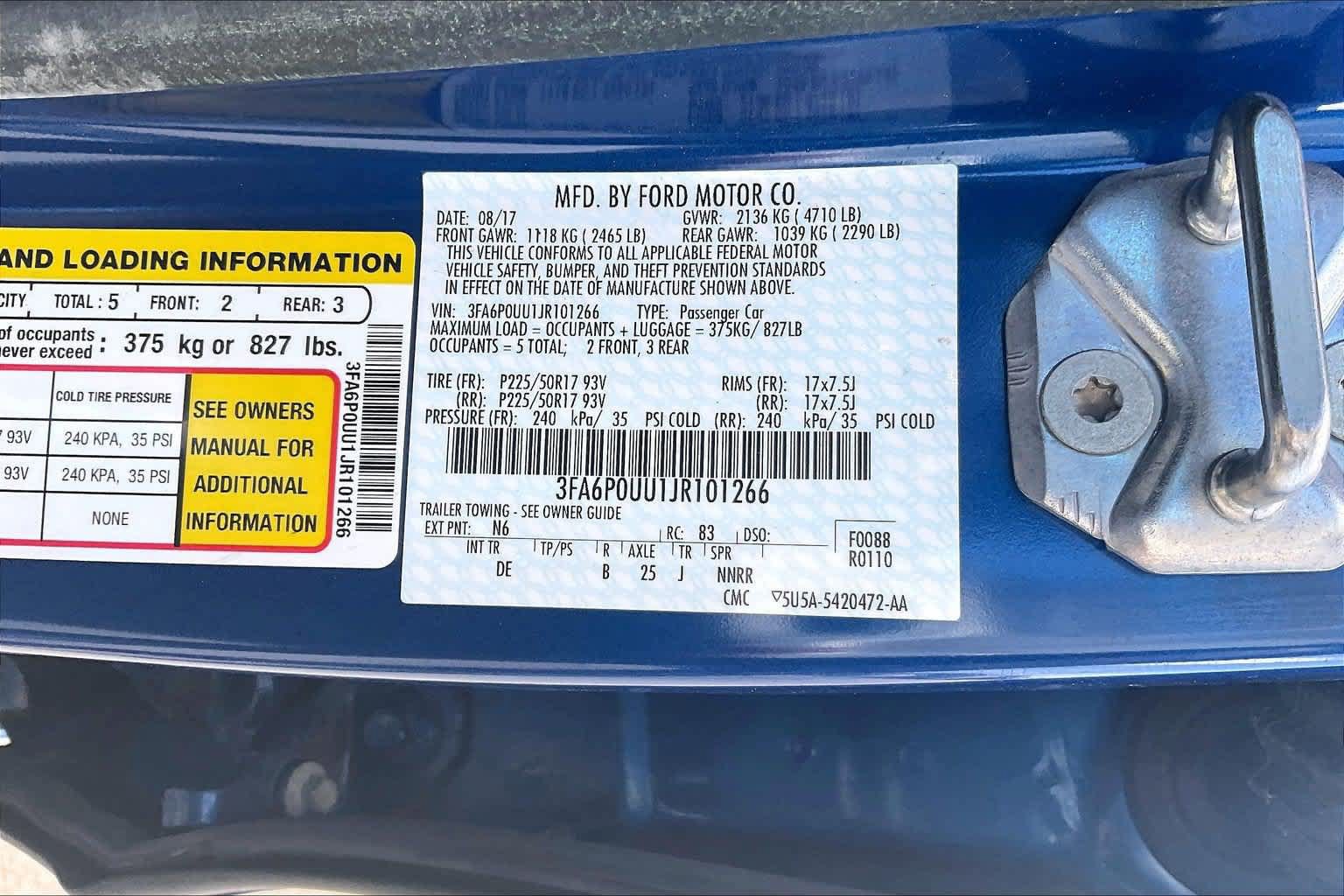 Certified 2018 Ford Fusion S FWD image 20
