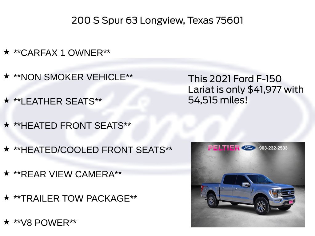 Certified 2021 Ford F150 Lariat w/ FX4 Off-Road Package AWD/4WD image 11