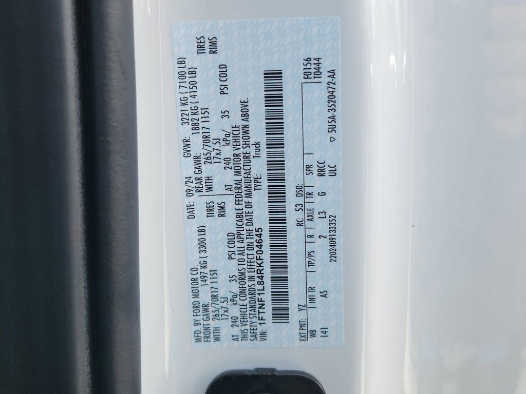 Certified 2024 Ford F150 XL w/ Equipment Group 103A High image 34