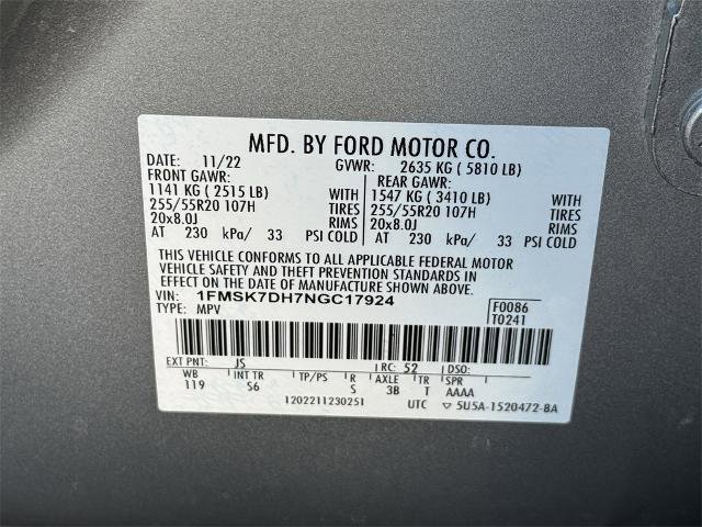 Certified 2022 Ford Explorer XLT w/ Equipment Group 202A image 12