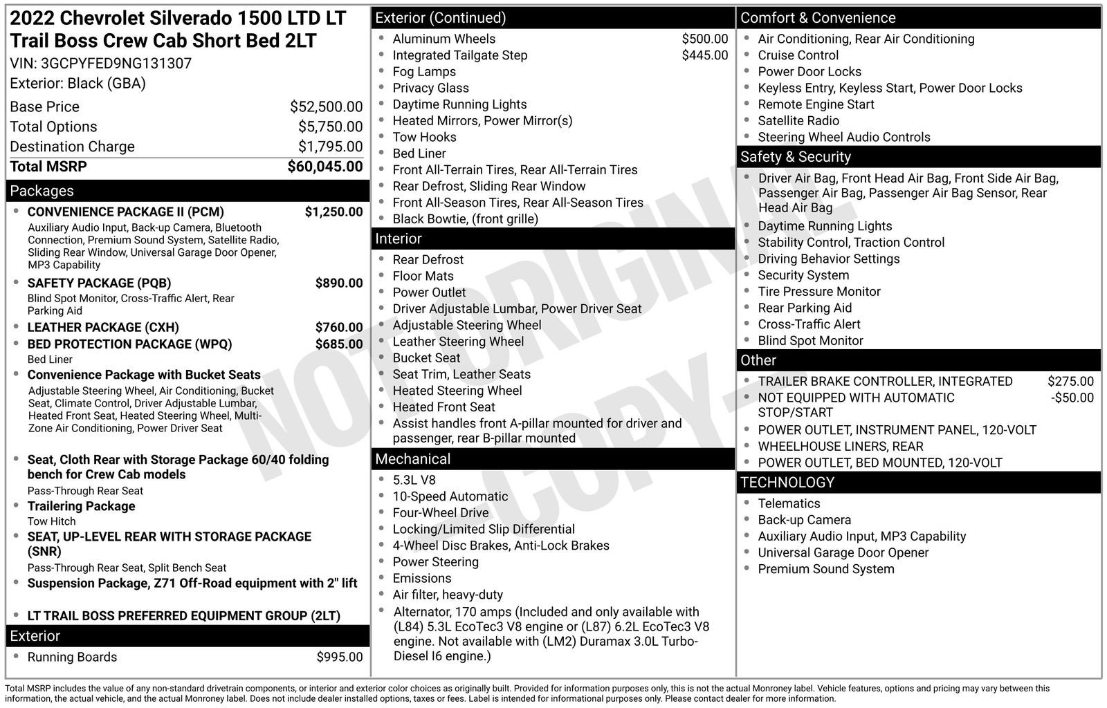 Used 2022 Chevrolet Silverado 1500 LT Trail Boss w/ Convenience Package II AWD/4WD image 13
