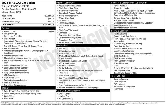 Used 2021 MAZDA MAZDA3 Sedan image 36