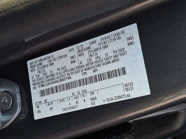 Certified 2022 Ford Escape SEL FWD image 27