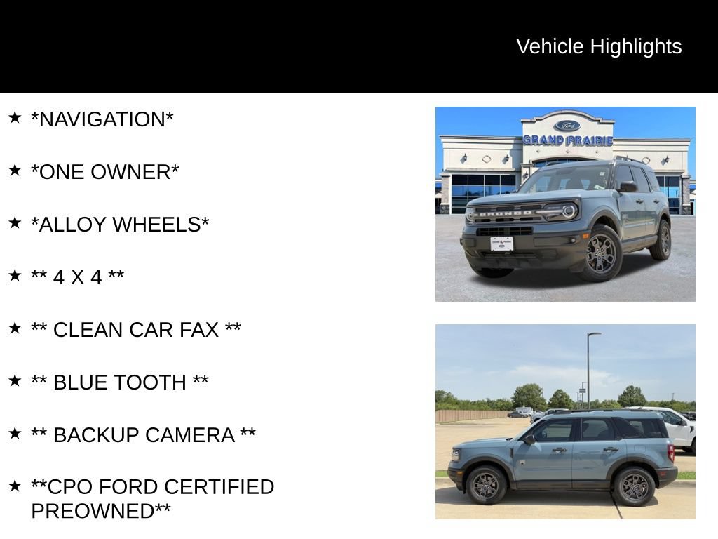 Certified 2023 Ford Bronco Sport Big Bend w/ Convenience Package AWD/4WD image 4
