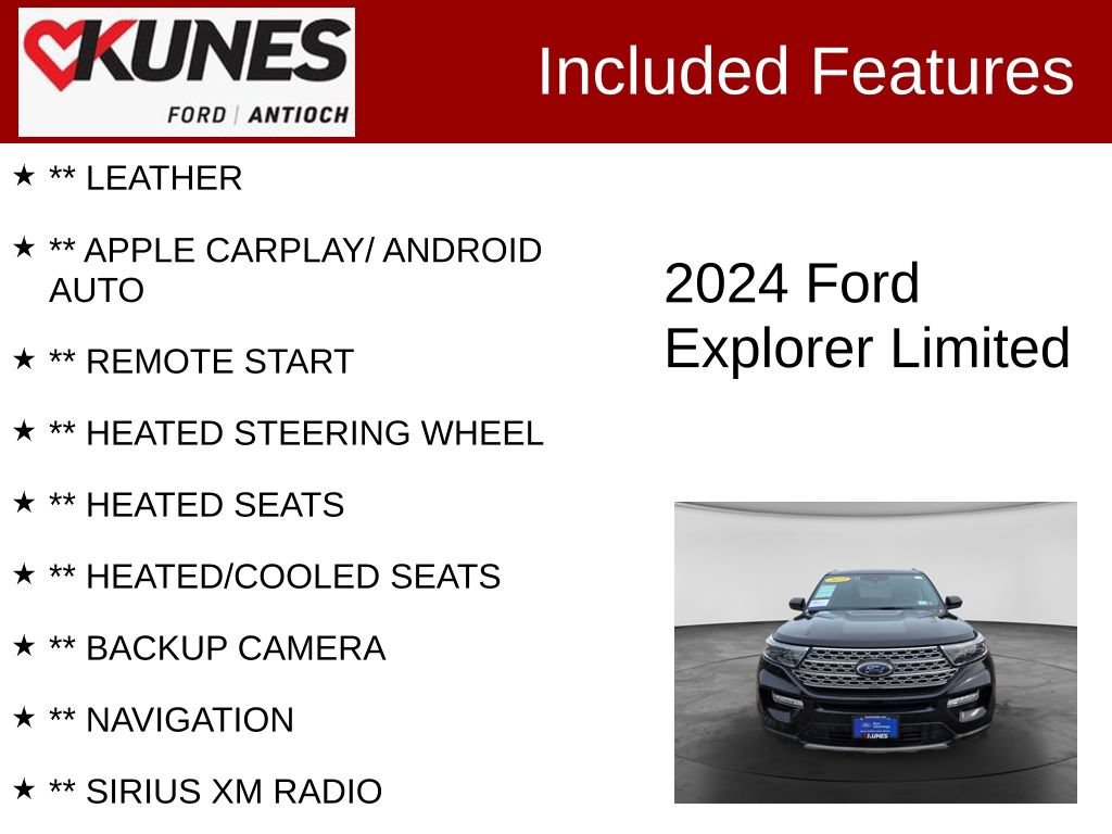 Certified 2024 Ford Explorer Limited AWD/4WD image 3