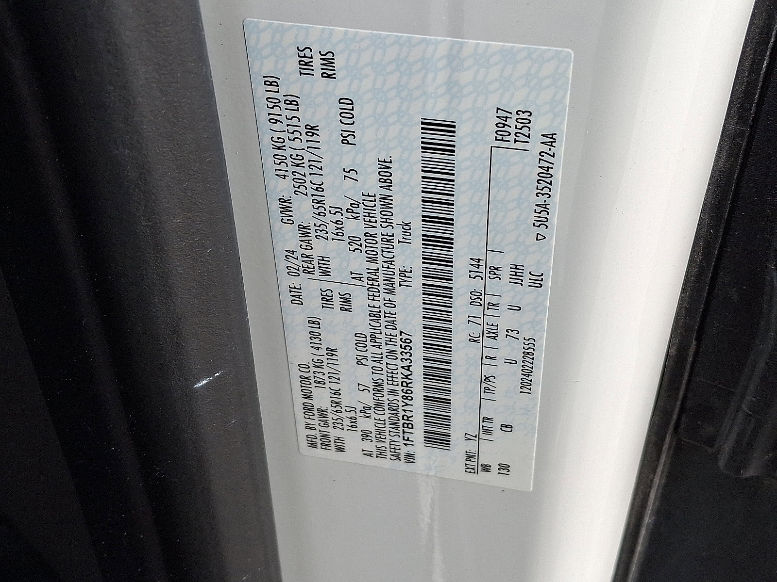 Certified 2024 Ford Transit 250 w/ Exterior Upgrade Package image 25