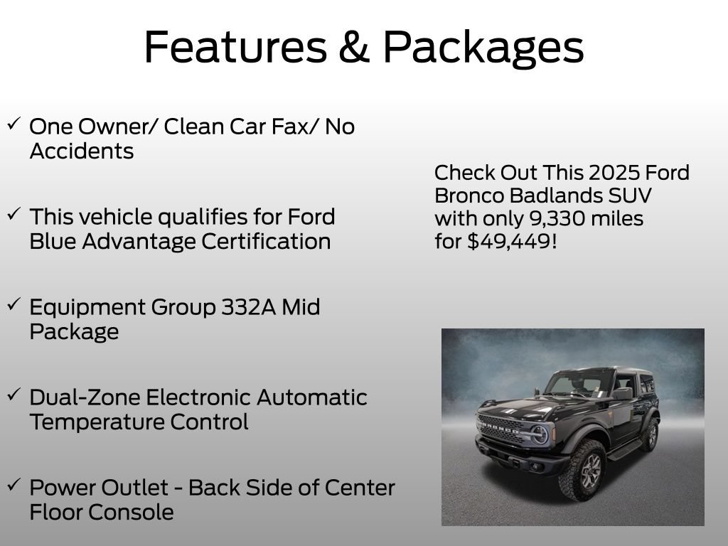 Certified 2025 Ford Bronco Badlands AWD/4WD image 4