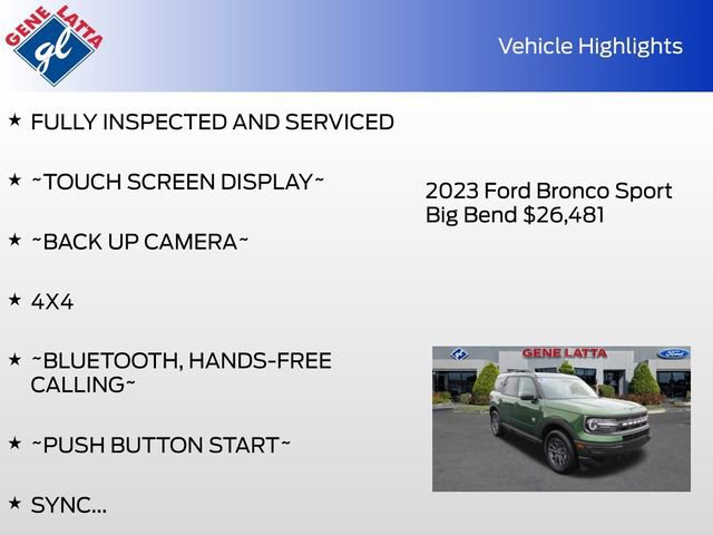 Certified 2023 Ford Bronco Sport Big Bend image 28