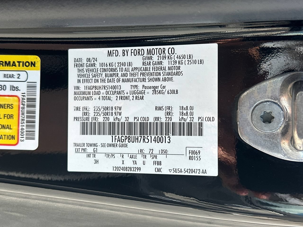 Certified 2024 Ford Mustang Premium RWD image 34