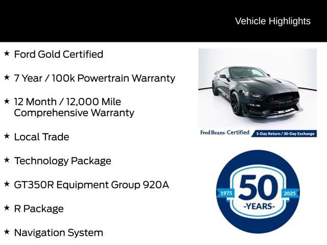 Certified 2020 Ford Mustang Shelby GT350R w/ GT350R Equipment Group 920A image 10