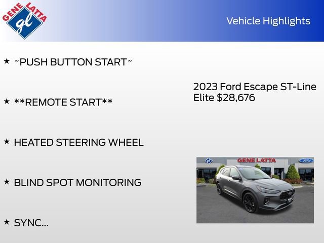 Certified 2023 Ford Escape ST-Line Elite w/ Premium Technology Package image 32