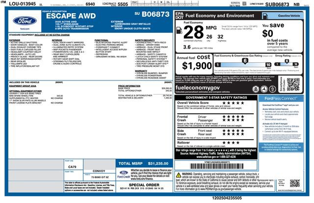 Certified 2025 Ford Escape Active AWD/4WD image 2