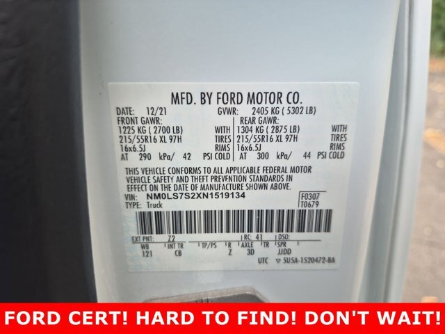 Certified 2022 Ford Transit Connect XL FWD image 27