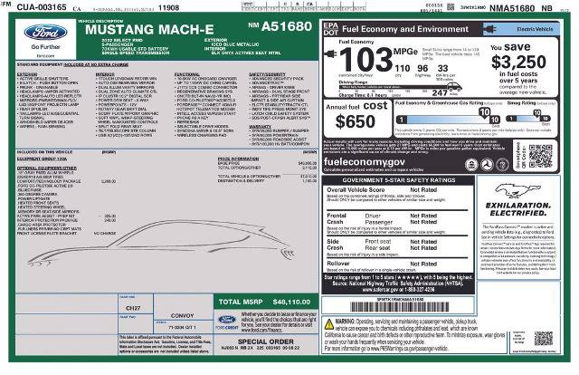 Certified 2022 Ford Mustang Mach-E Select w/ Comfort/Technology Package RWD image 7