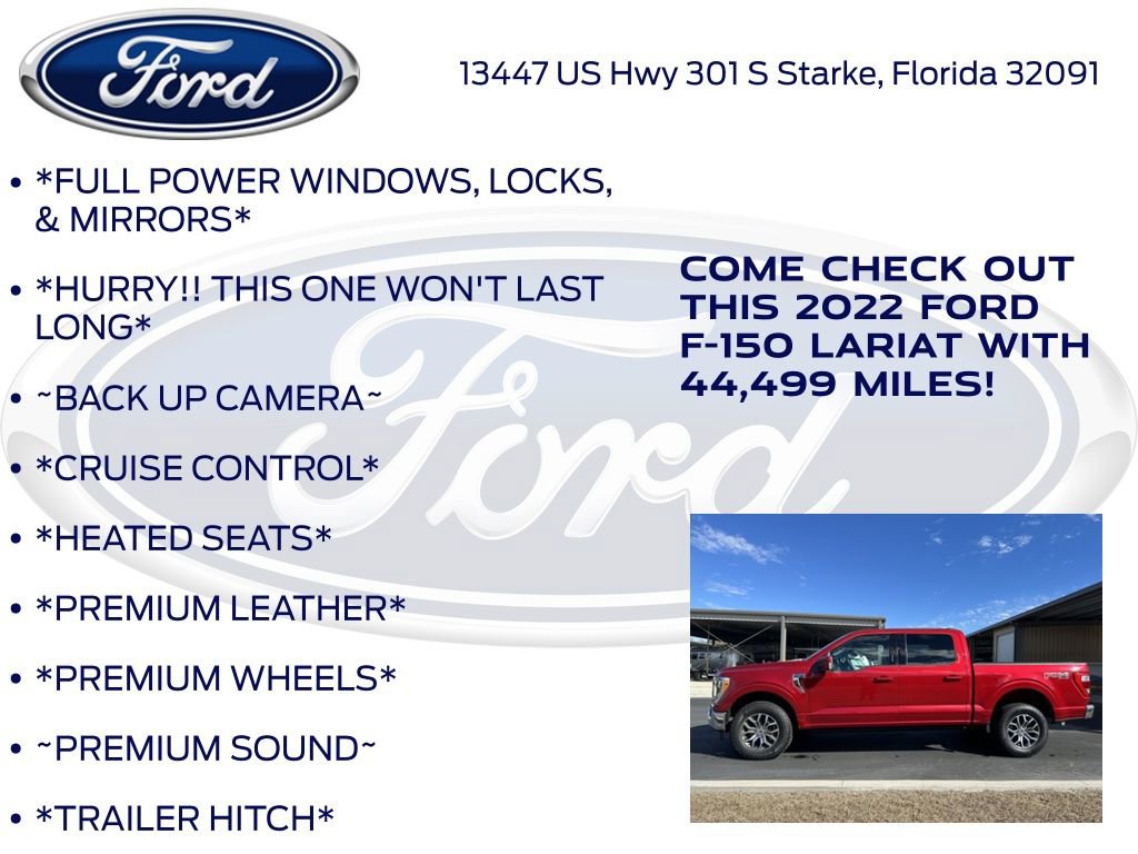 Certified 2022 Ford F150 Lariat w/ Trailer Tow Package image 12
