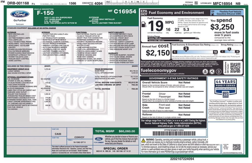 Certified 2021 Ford F150 Lariat AWD/4WD image 5