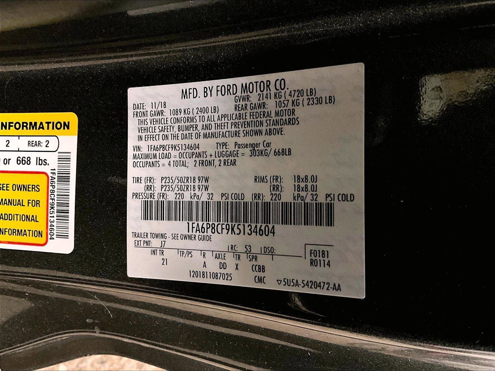 Certified 2019 Ford Mustang GT RWD image 32