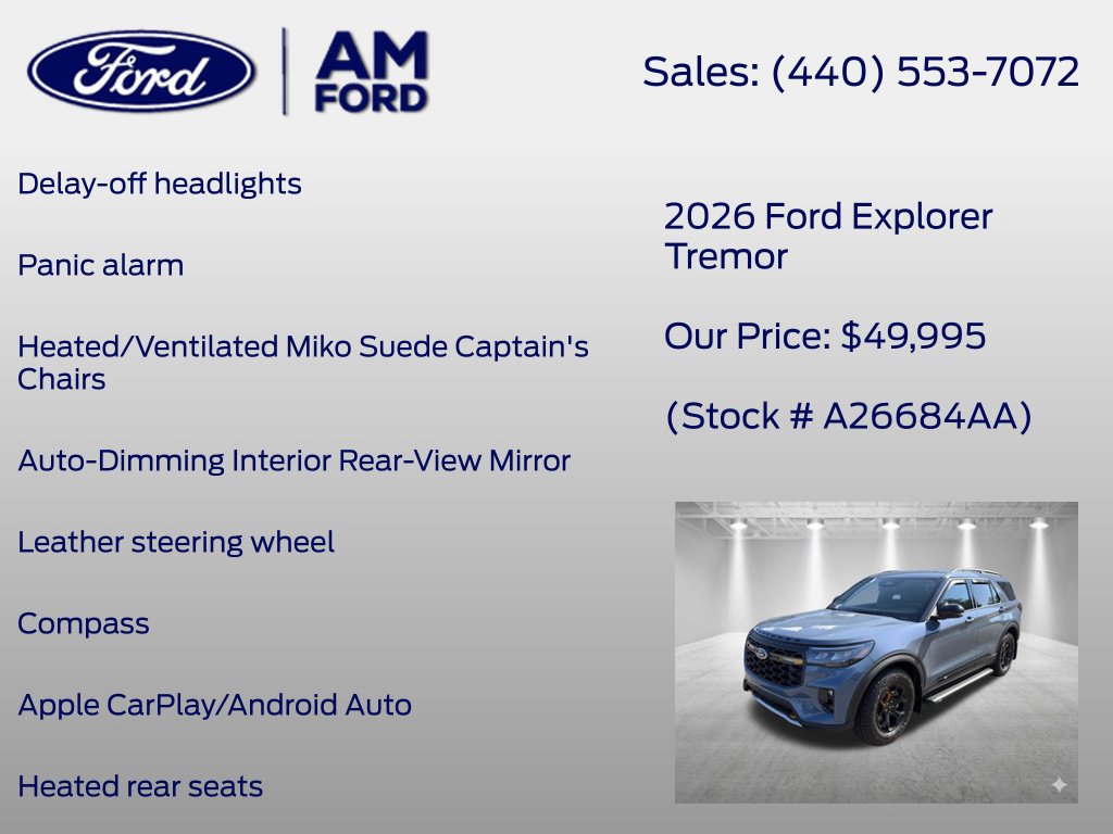 Certified 2026 Ford Explorer Tremor w/ Tremor Convenience Package AWD/4WD image 21