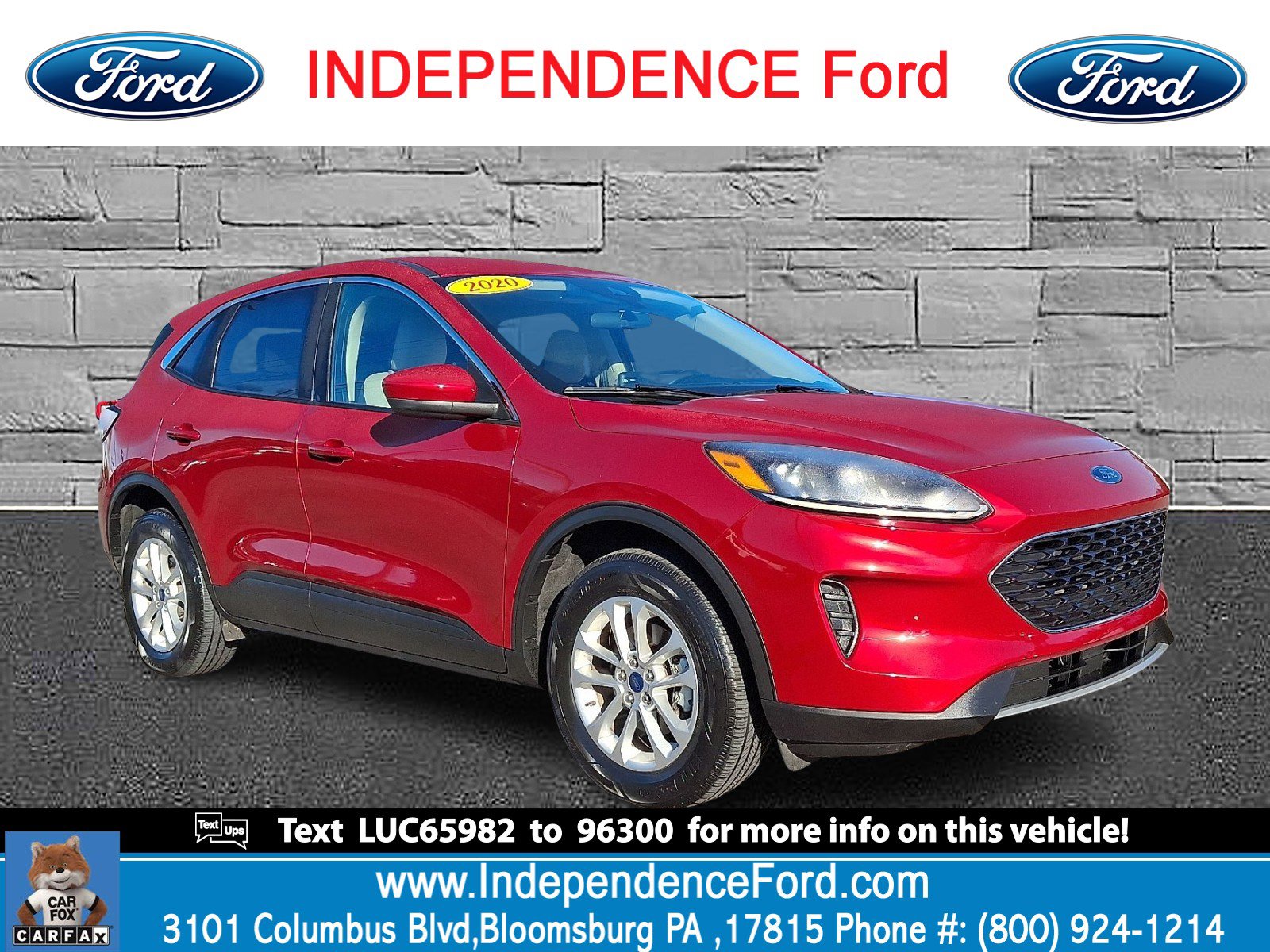 Certified 2020 Ford Escape SE image 1