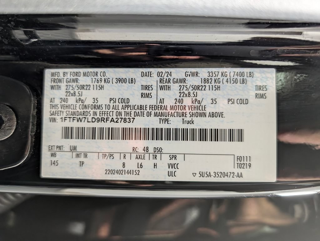 Certified 2024 Ford F150 Platinum w/ Equipment Group 703A Plus AWD/4WD image 25