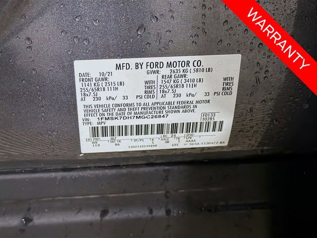 Certified 2021 Ford Explorer XLT image 36