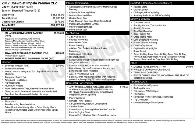 Used 2017 Chevrolet Impala Premier w/ Enhanced Convenience Package image 2