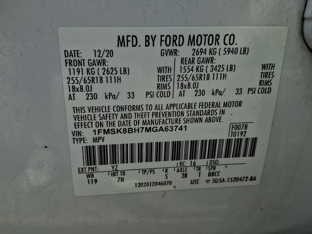 Certified 2021 Ford Explorer 4WD w/ Class III Trailer Tow Package image 26