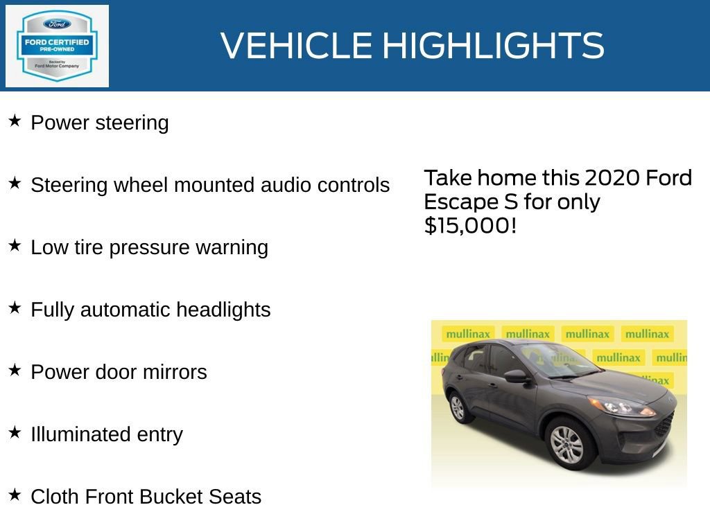 Certified 2020 Ford Escape S image 24