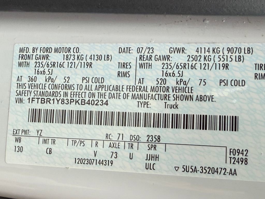 Certified 2023 Ford Transit 250 Low Roof w/ Exterior Upgrade Package image 27