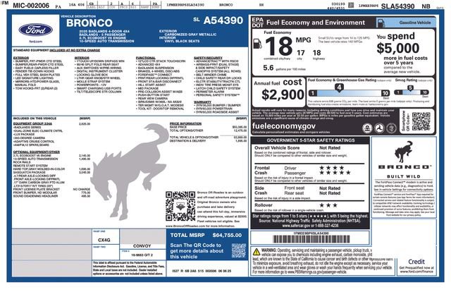 Certified 2025 Ford Bronco Badlands AWD/4WD image 9