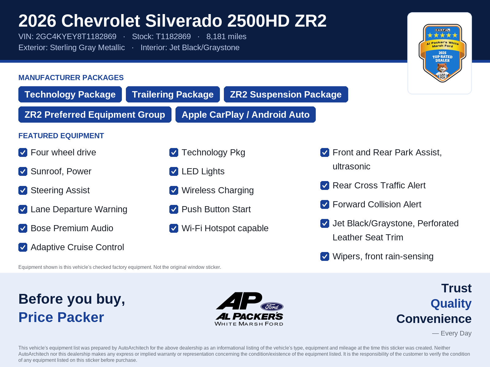 Used 2026 Chevrolet Silverado 2500 ZR2 AWD/4WD image 10