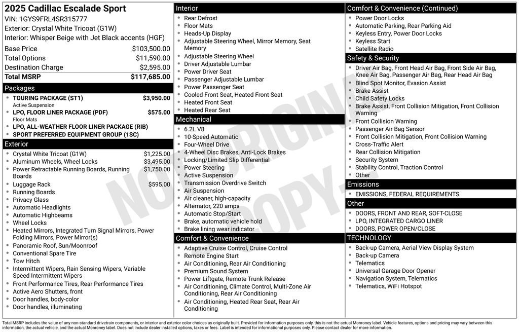 Used 2025 Cadillac Escalade Sport w/ Touring Package image 5