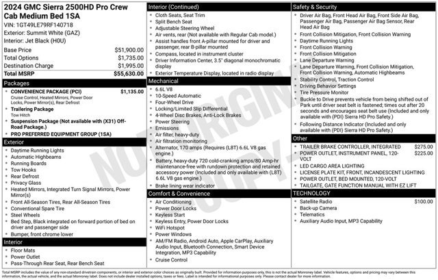 Used 2024 GMC Sierra 2500 Pro w/ Convenience Package AWD/4WD image 30