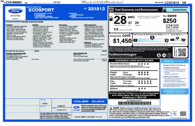 Certified 2020 Ford EcoSport S FWD image 38