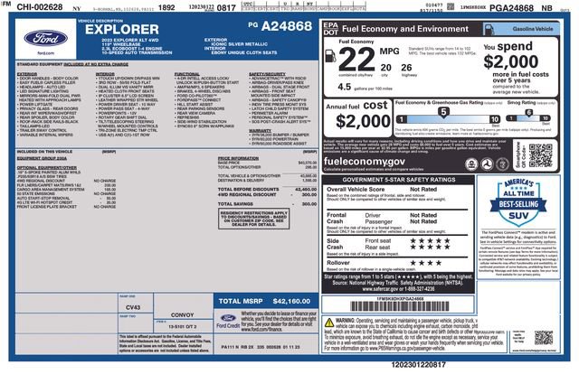 Certified 2023 Ford Explorer XLT AWD/4WD image 4