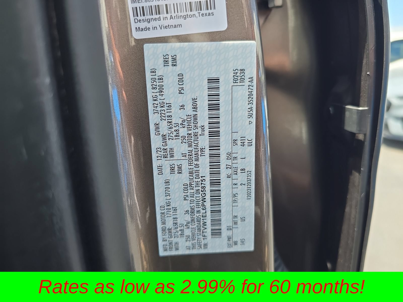 Certified 2023 Ford F150 Lightning XLT AWD/4WD image 33