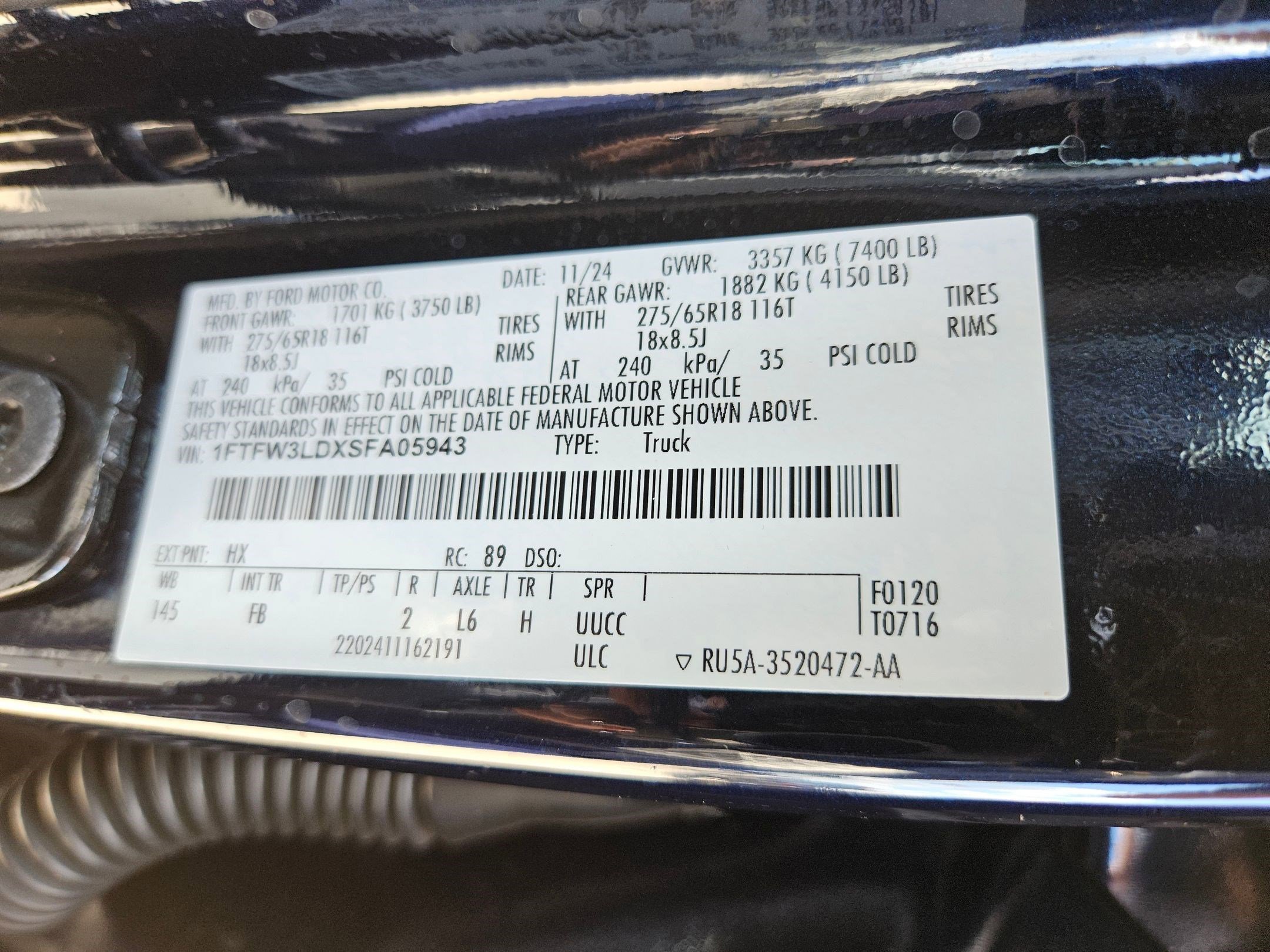 Certified 2025 Ford F150 XLT w/ Equipment Group 301A Standard AWD/4WD image 34