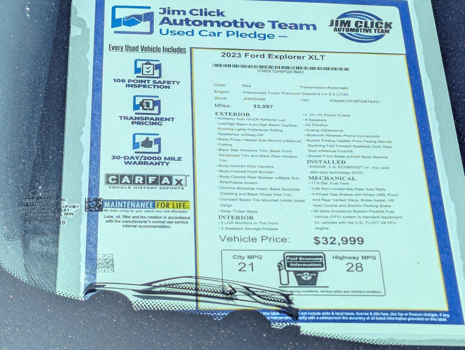 Certified 2023 Ford Explorer XLT w/ Equipment Group 202A RWD image 15