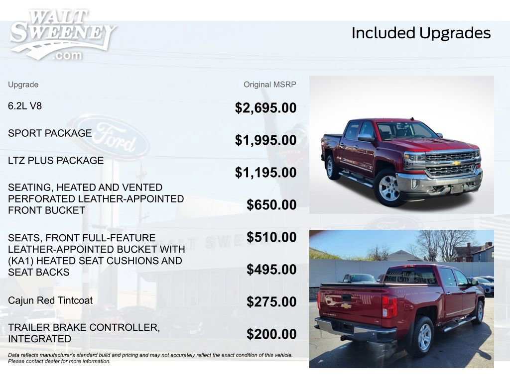 Used 2018 Chevrolet Silverado 1500 LTZ w/ Sport Package image 11