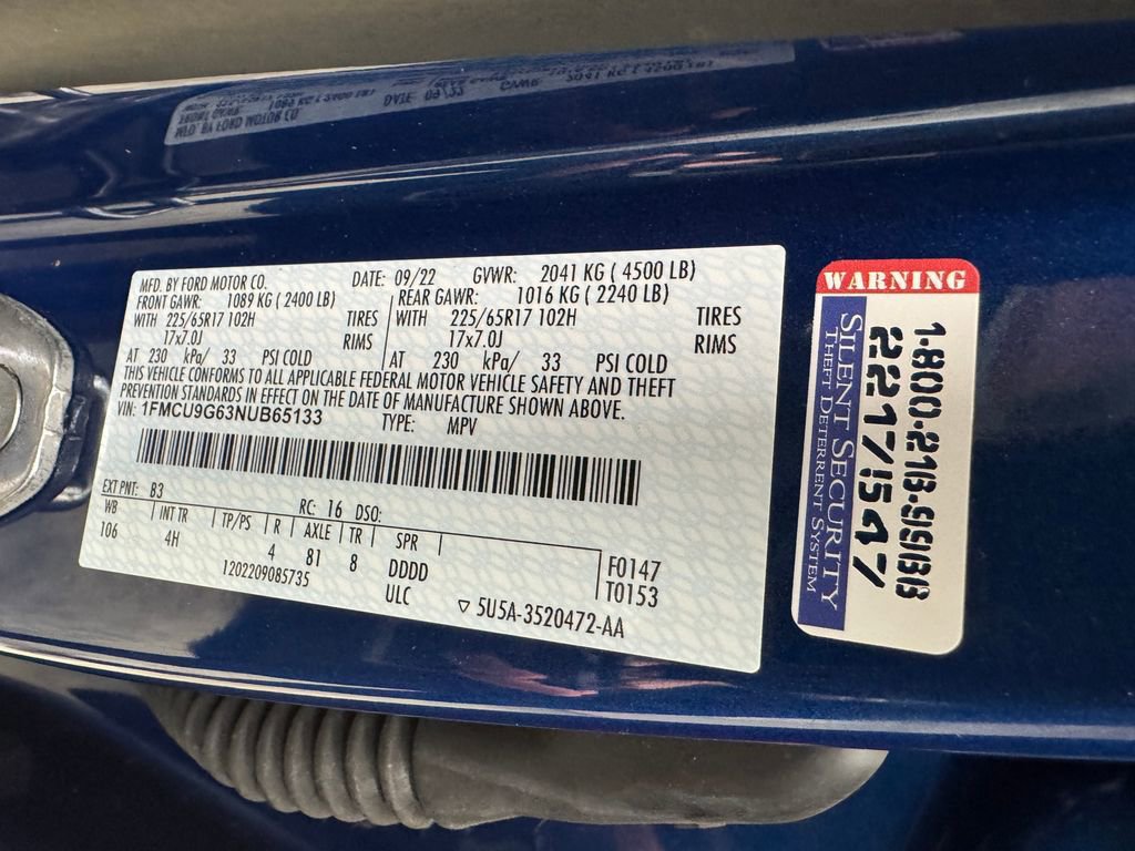 Certified 2022 Ford Escape SE w/ Convenience Package image 33