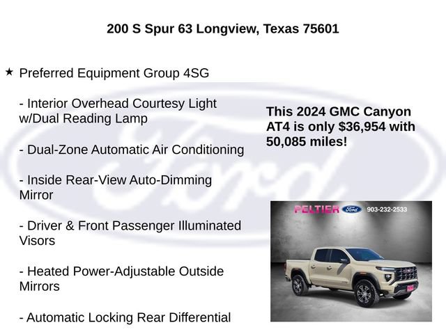 Used 2024 GMC Canyon AT4 w/ Technology Package AWD/4WD image 10