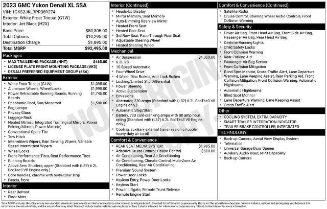 Used 2023 GMC Yukon XL Denali w/ Max Trailering Package AWD/4WD image 28