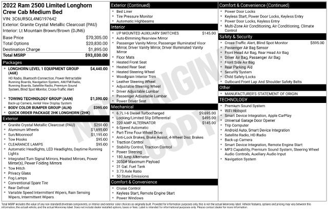 Used 2022 RAM 2500 Limited AWD/4WD image 34