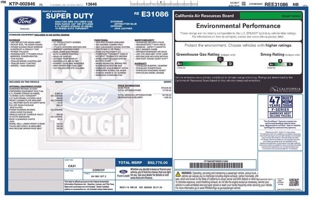 Certified 2024 Ford F350 King Ranch w/ FX4 Off-Road Package image 12