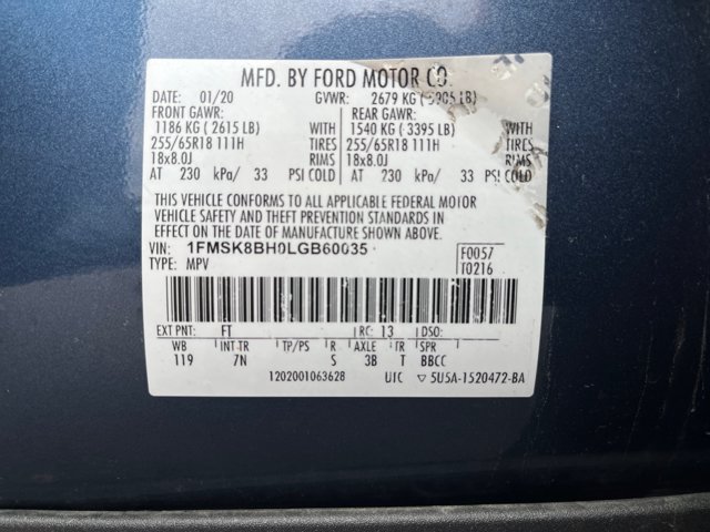 Certified 2020 Ford Explorer 4WD image 28