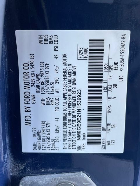 Certified 2022 Ford Transit Connect XL w/ Trailer Tow Package FWD image 34