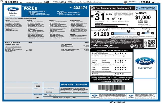 Certified 2017 Ford Focus SE FWD image 49