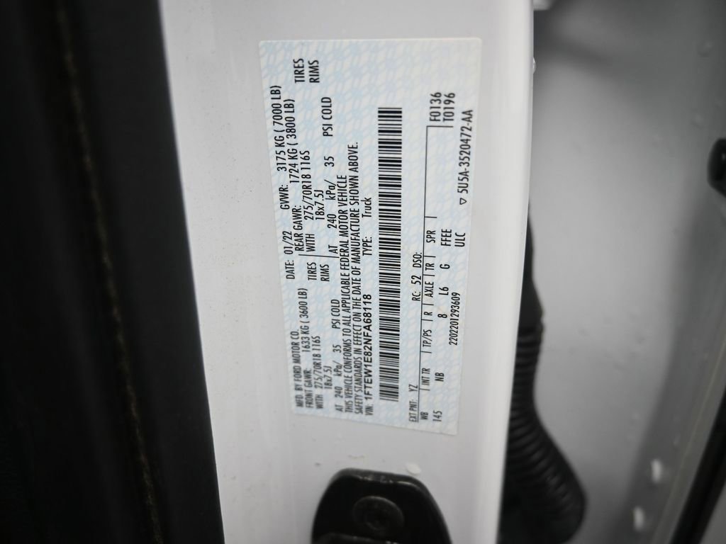 Certified 2022 Ford F150 Tremor w/ Equipment Group 402A High image 24