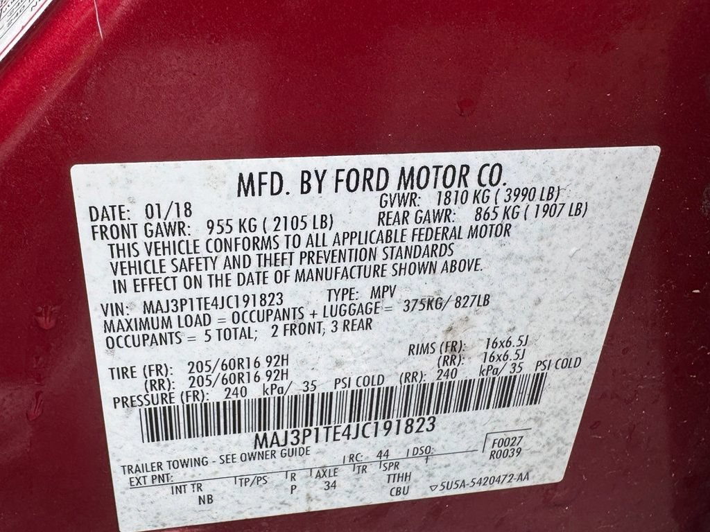 Certified 2018 Ford EcoSport SE FWD image 18